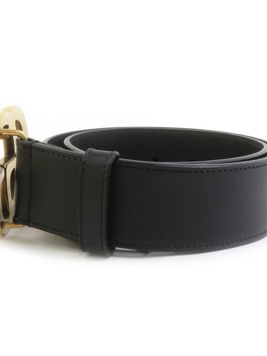 GUCCI GG Marmont Belt Black/Gold Leather/Metal